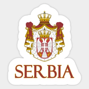 Serbia - Serbian Coat of Arms Design Sticker